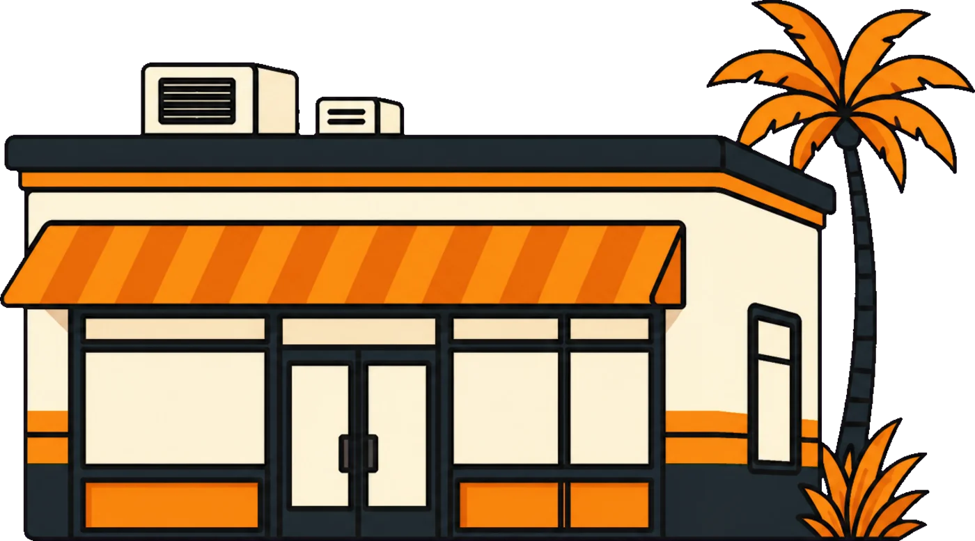 Florida storefront illustration