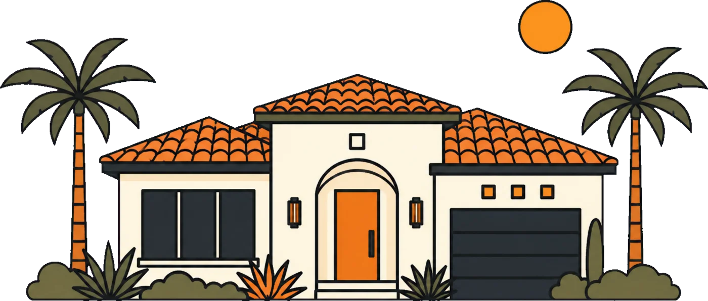 Florida home illustration